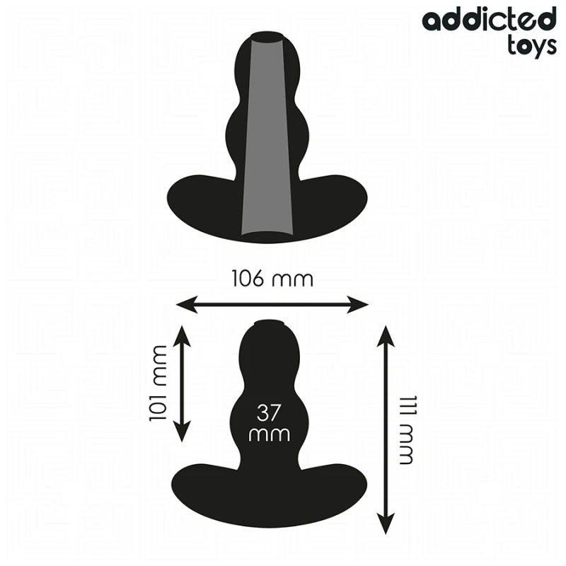 Addicted toys - hollow anal plug silicone size l 11.1 cm 3