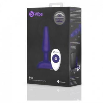 B-Vibe Trio Remote Control Plug Purple