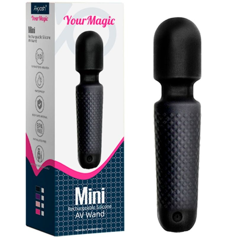 Armony - your magic massager & vibrator rechargeable 10 vibrations wand dots black 4
