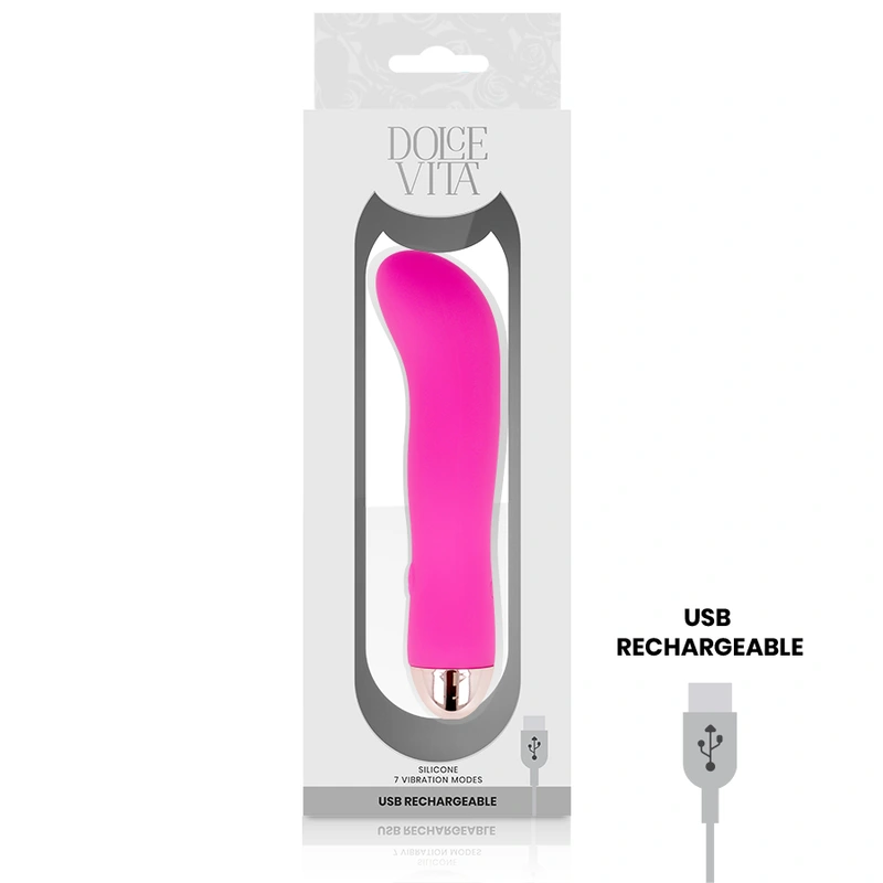 Dolce vita - rechargeable vibrator two pink 7 speeds 3