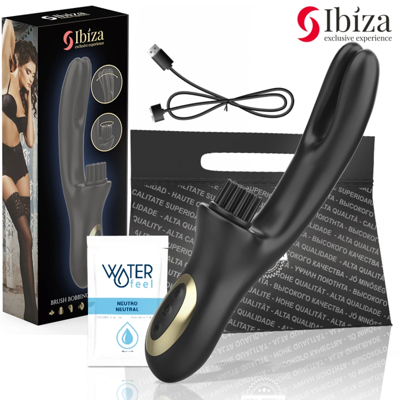 Ibiza - hi-tech rabitt brushing multi-cell clitorial and double wave vibrator
