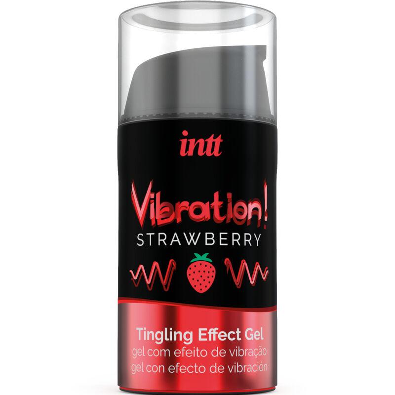 Intt - Powerful Intimate Stimulant Liquid Vibrating Gel Strawberry 15ml