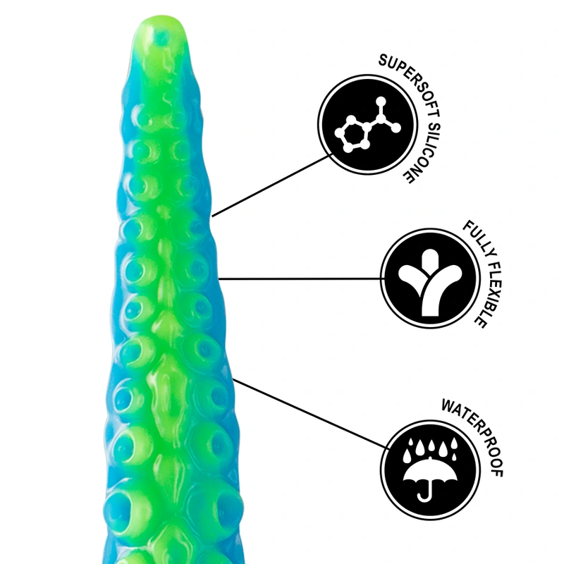 Epic - scylla fluorescent thin tentacle dildo large size 8