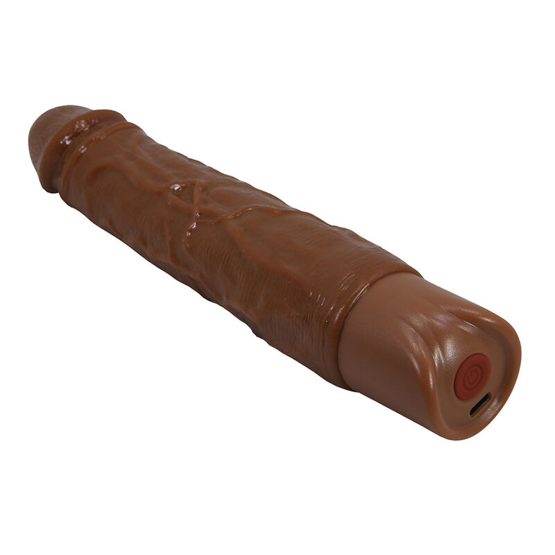Pretty love - kessler realistic vibrating dildo with 10 vibration modes and 10 throws, 22 cm, brown 3