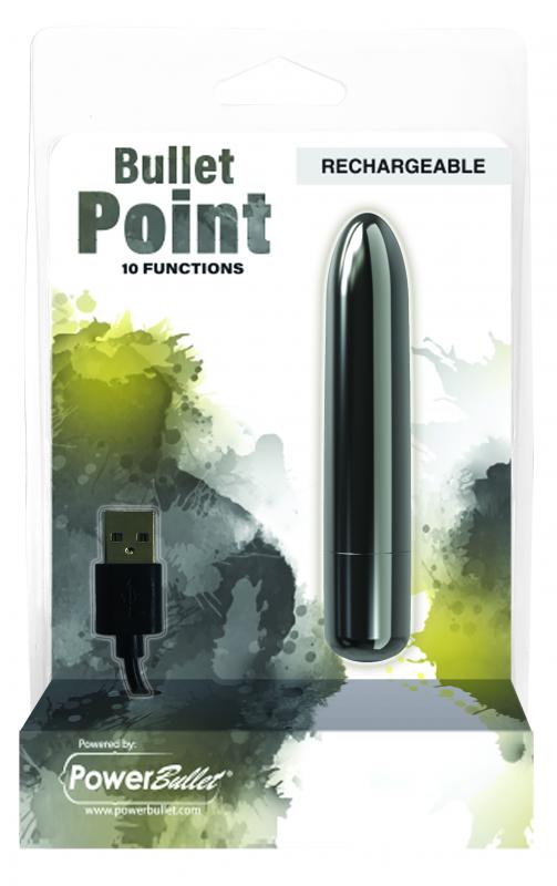 Powerbullet - Bullet Point 4 Inch 10 Functions Black