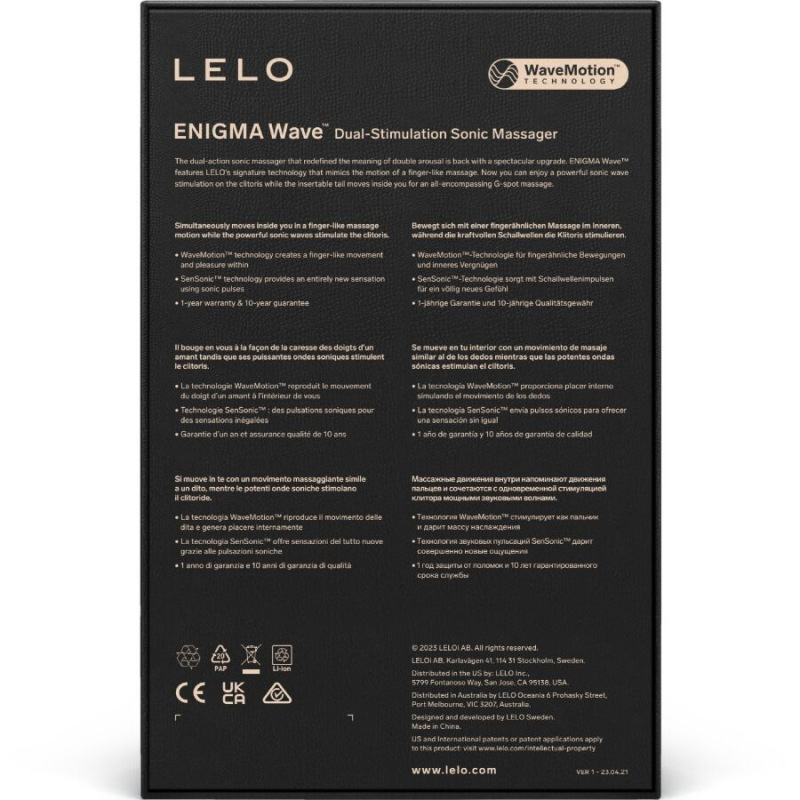 Lelo - enigma wave triple vibration massager cyber purple 4
