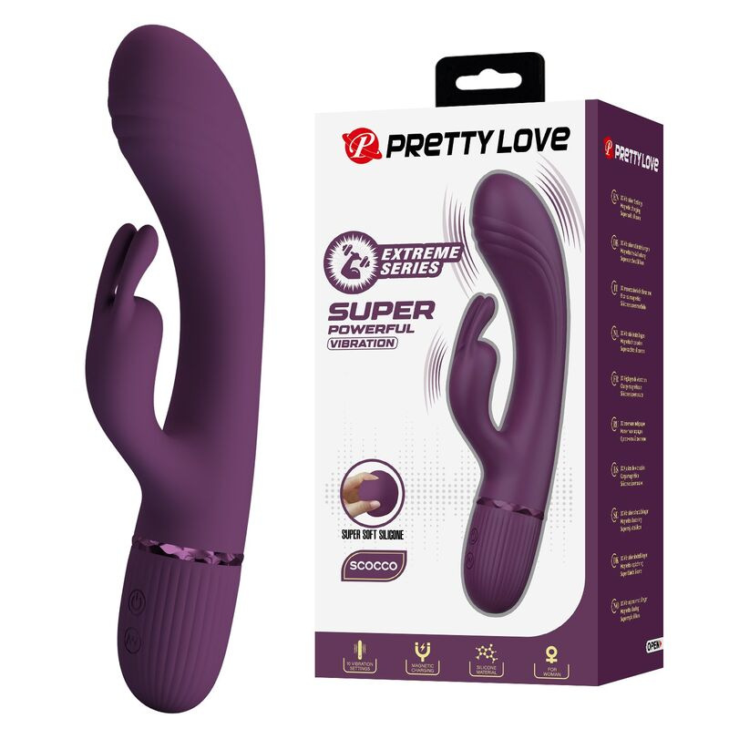 Pretty love - rocco rechargeable rabbit vibrator 10 functions purple