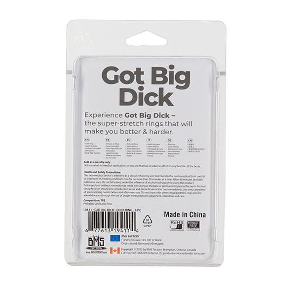 Powerbullet - Got Big Dick 4 Pack Rings