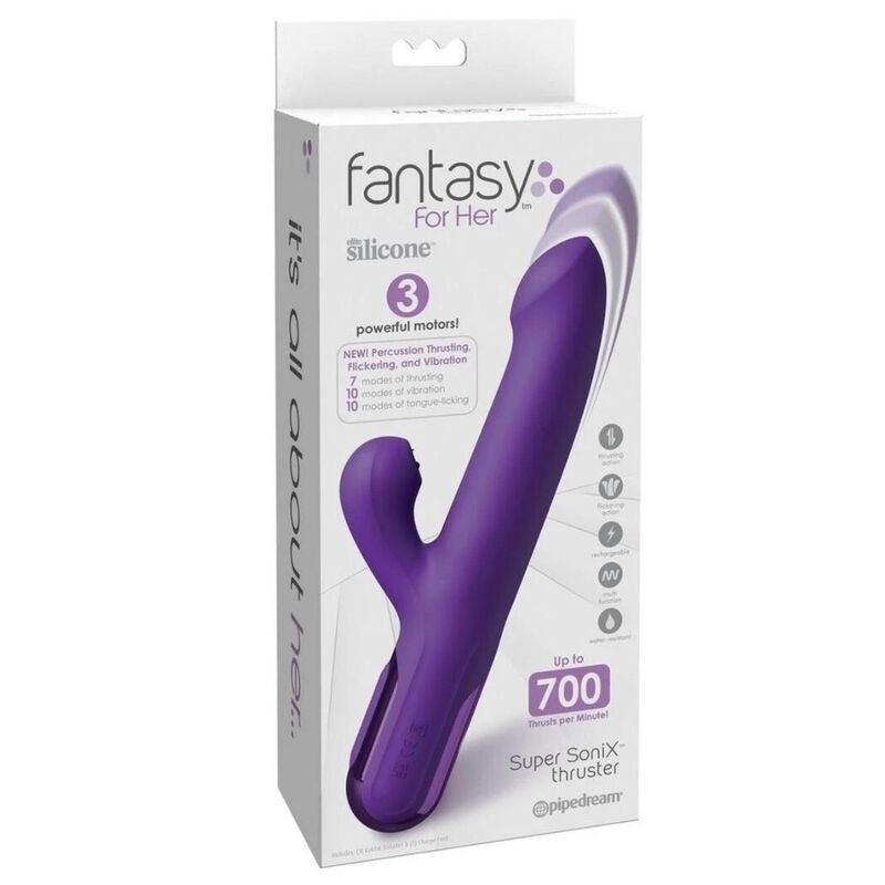 Fantasy for her - super sonix thruster rabbit vibrator purple 6