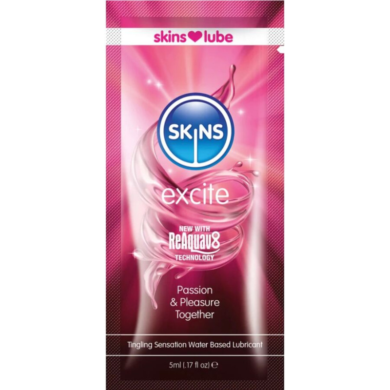 Skins - excite water-based lubricant single-dose 5 ml