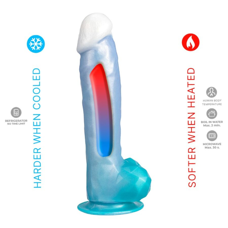 Silexd - angel dildo fantasy liquid silicone thermoreactive celestial blue 20.3 cm 4