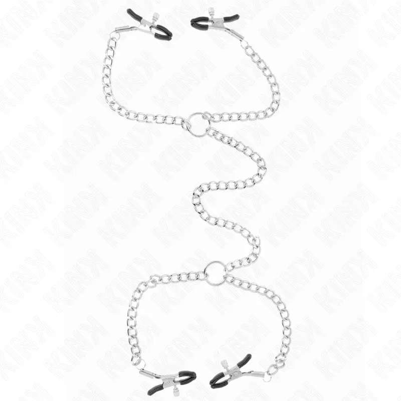 Kink - 4 Chain Nipple Clamps 32 Cm With Little Chains 14 Cm