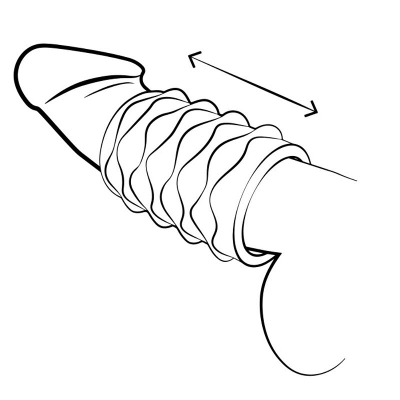 Romp - mosh transparent male masturbator with 6 cm reversble sheath 8