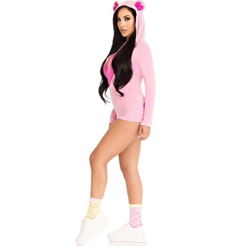 Leg avenue - teddy bear velvet bodysuit pink s 6