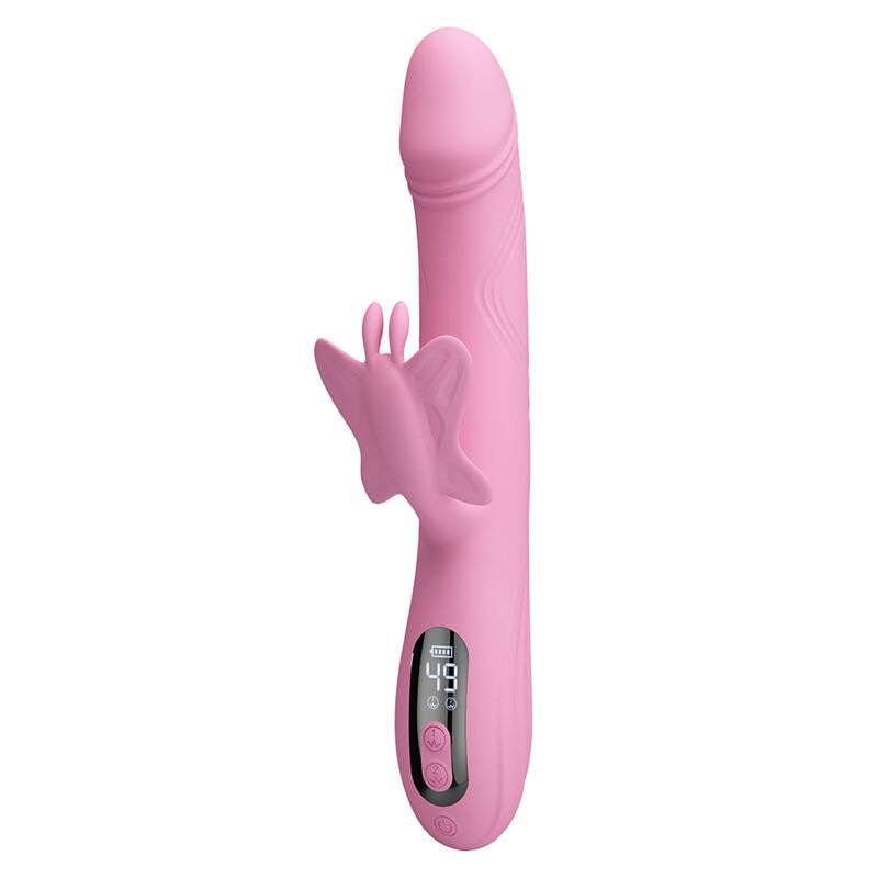 Pretty love - bella rabbit vibrator with butterfly stimulation and led pink 2