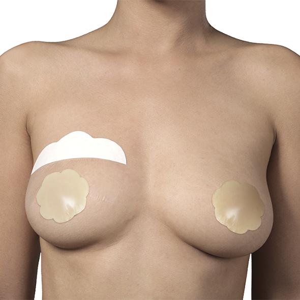 Bye Bra - Breast Lift & Silicone Nipple Covers 3 Pairs Beige F-H