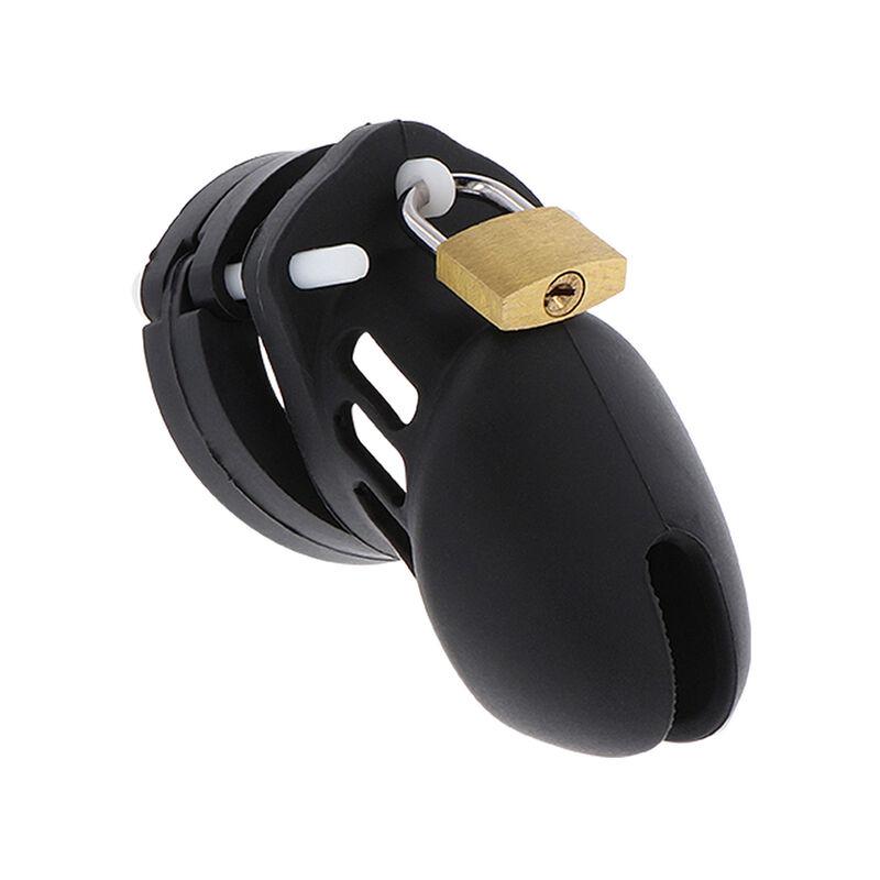 Hidden Desire - Extreme Chastity Cock Cage Silicone Size S Black