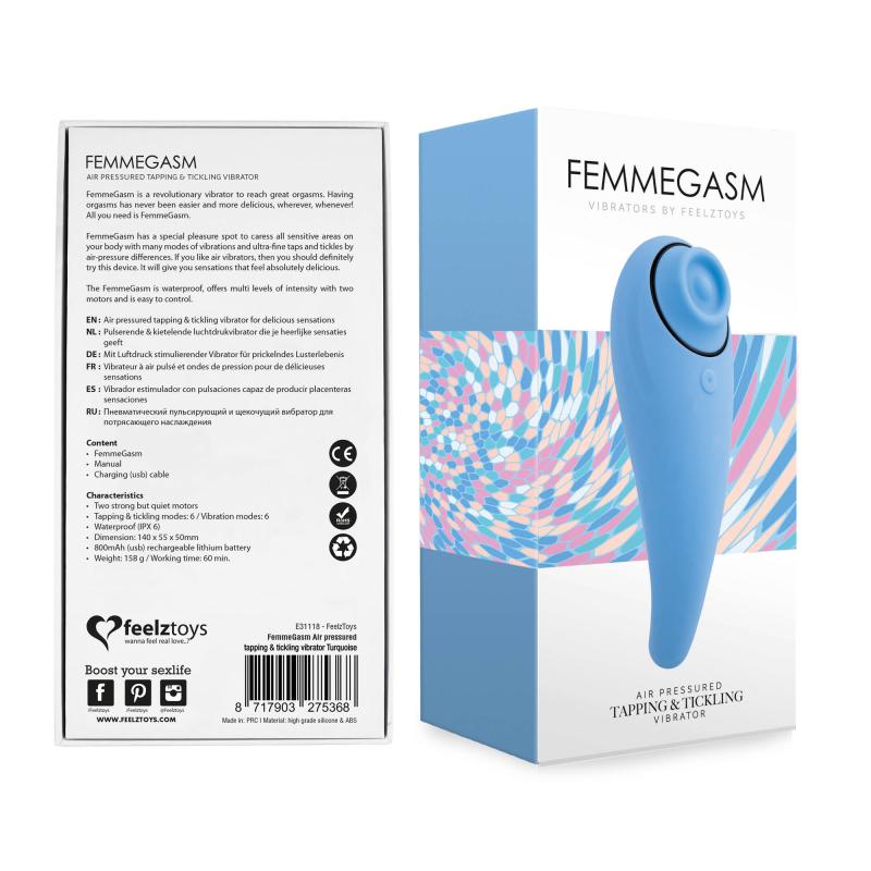 Feelztoys - Femmegasm Tapping & Tickling Vibrator Turqoise 4