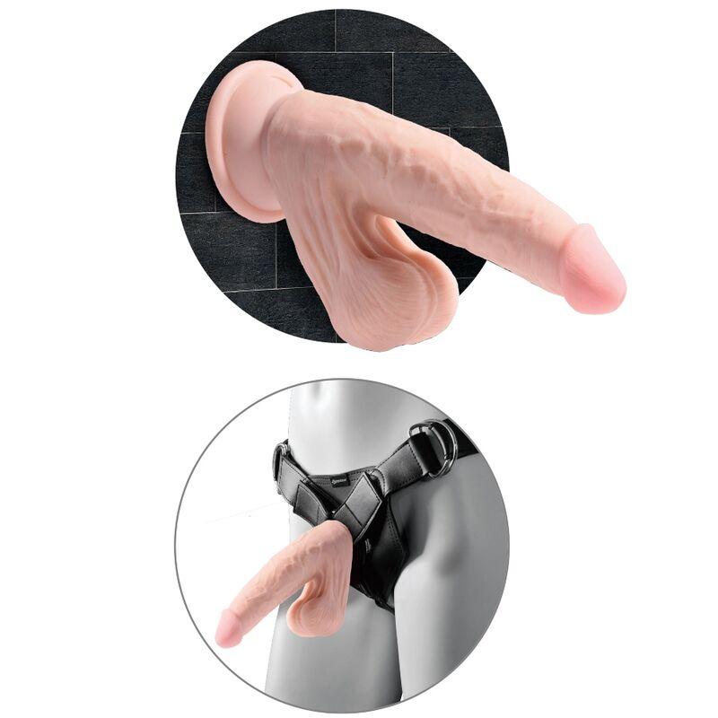 King Cock Plus 3d Cock Swinging Balls 24.5 Cm - Light Skin 3