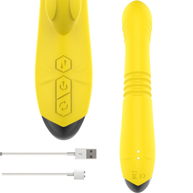 Intense - toky multifunction vibrator up & down with clitoral stimulator yellow 3