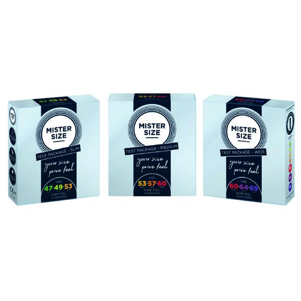 Mister Size - Test Box Condom Size 47-49-53 (Xs/S/M) 3 Condoms