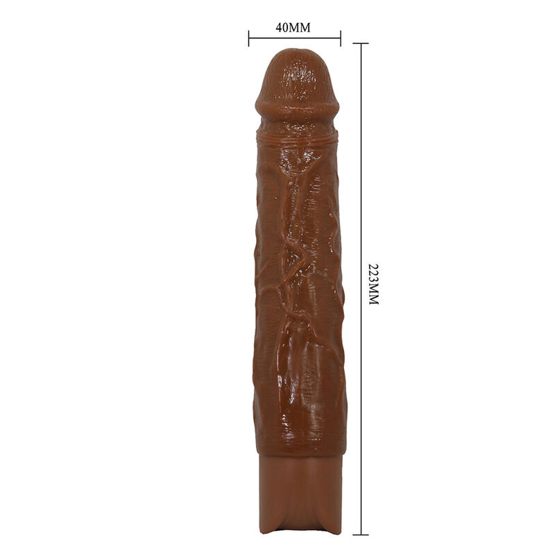 Pretty love - kessler realistic vibrating dildo with 10 vibration modes and 10 throws, 22 cm, brown 12