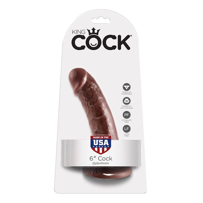 King cock - 6" cock brown 15.2 cm 1