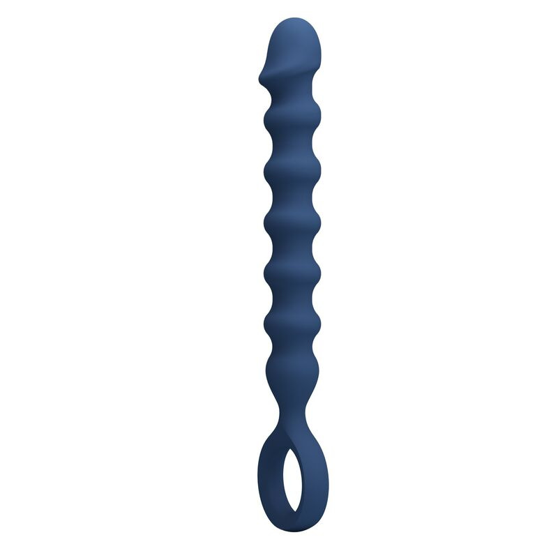 Mr play - blue silicone anal beads & anal plug -Ø- 3,4 cm - 28.5 cm 3