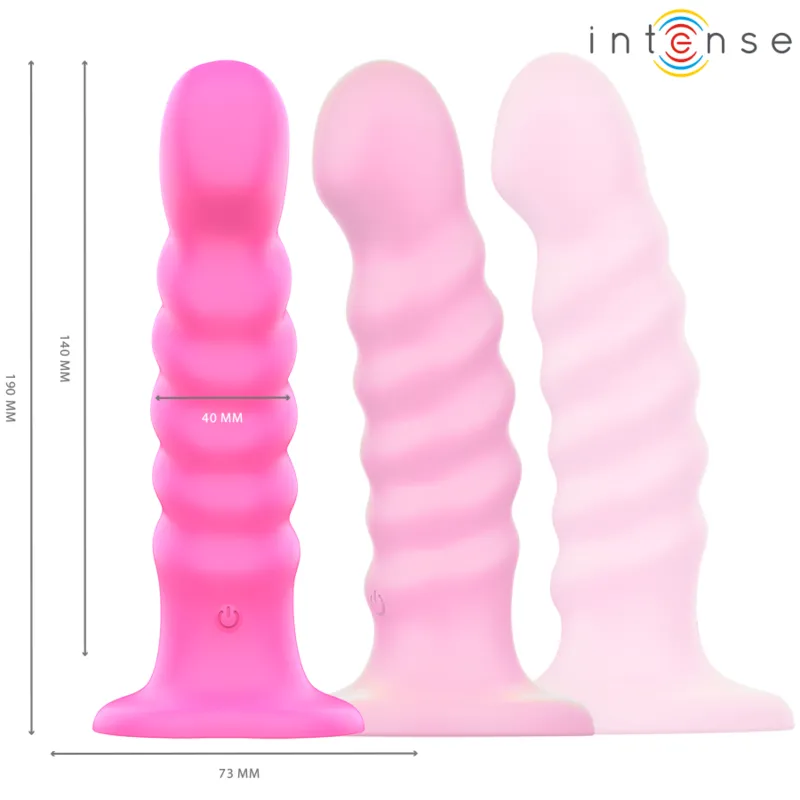 Intense - cindy vibrator size l spiral design 10 vibrations pink remote control 1