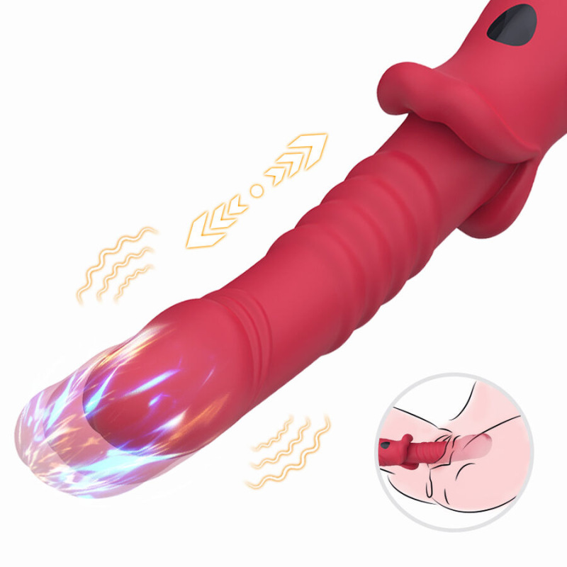Armony - point a stimulating vibrator dildo red 8