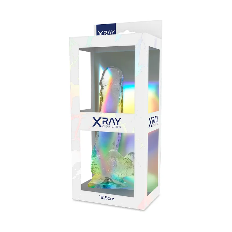 Xray Harness + Clear Cock With Balls 18.5cm X 3.8cm - Pripínací Penis 9