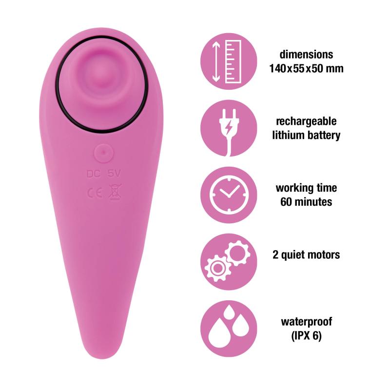 Feelztoys - Femmegasm Tapping & Tickling Vibrator Pink 3