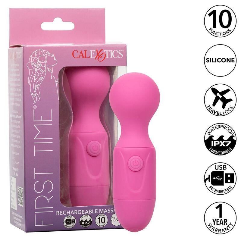 Calexotics - First Time Rechargeable Massager 10 Vibrations Pink