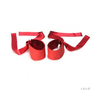 Lelo Etherea Silk Cuffs Red