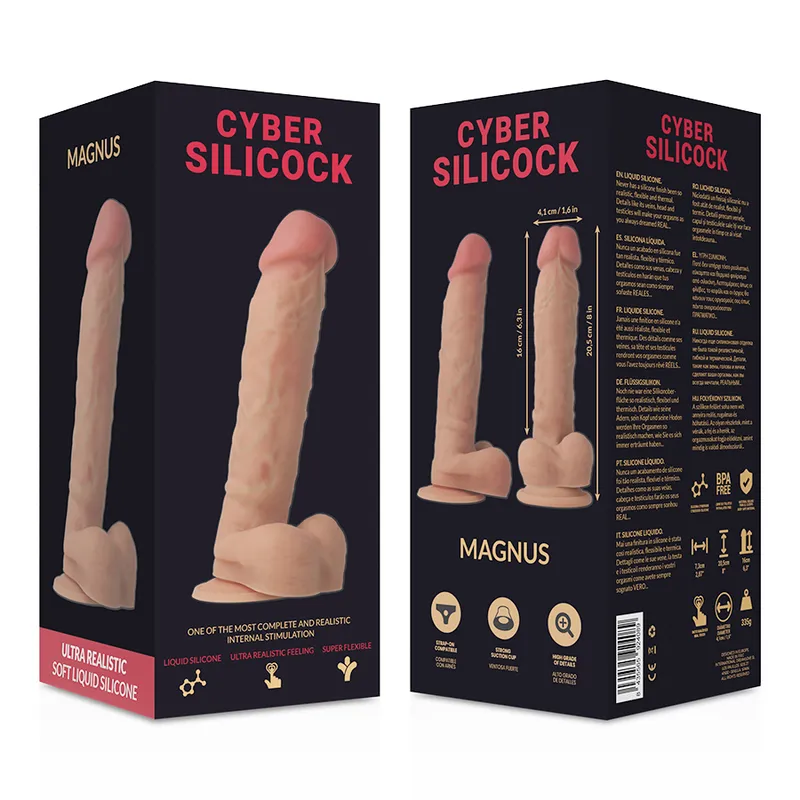 Cyber Silicock Magnus Ultra Realistic Soft Liquid Silicone 20.5 Cm - Realistické Dildo 5