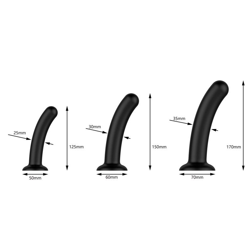 Nexus - Dilator Set Silicone Anal Dildos (S,M,L) Black 5