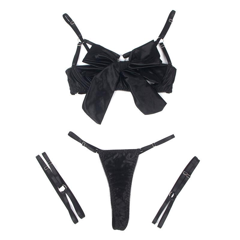 Subblime - 955199 bra set with adjustable black bow s/m 6