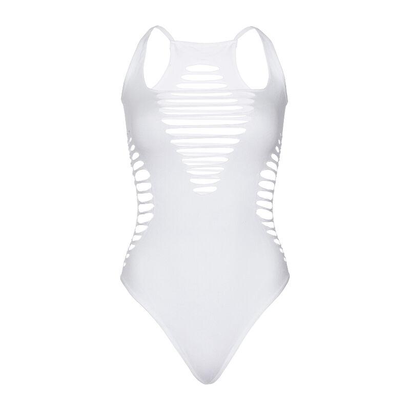 Leg Avenue - Racerback Thong Bodysuit One Size - White 4