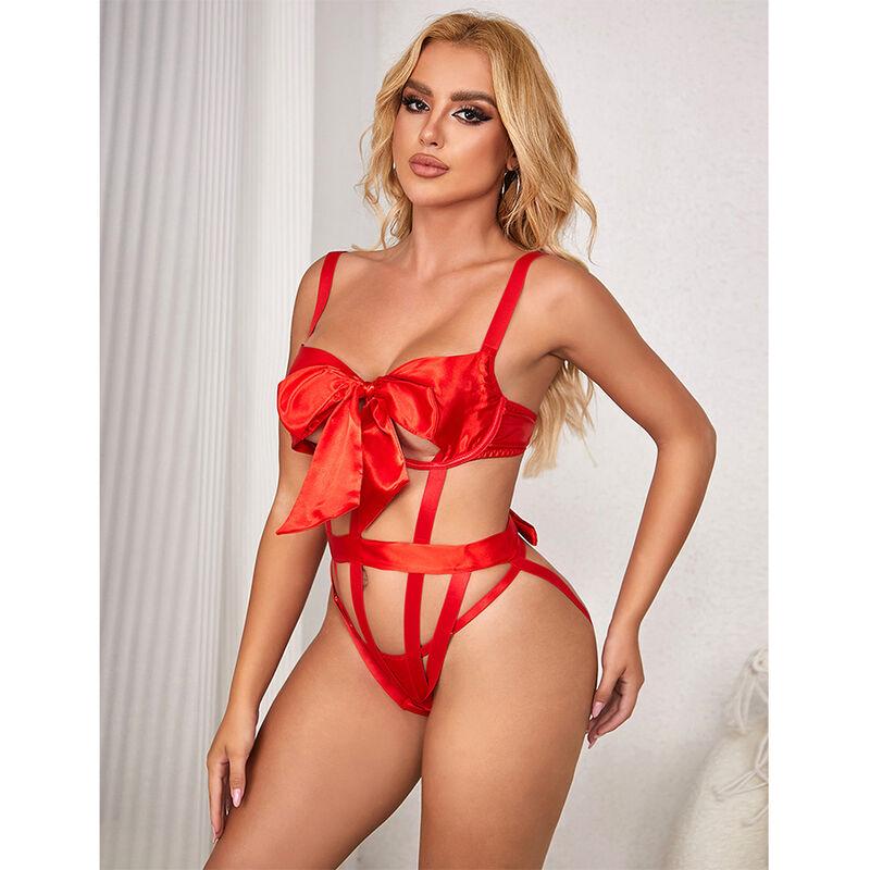 Subblime - 954468 sexy openwork body with bow red s/m 8