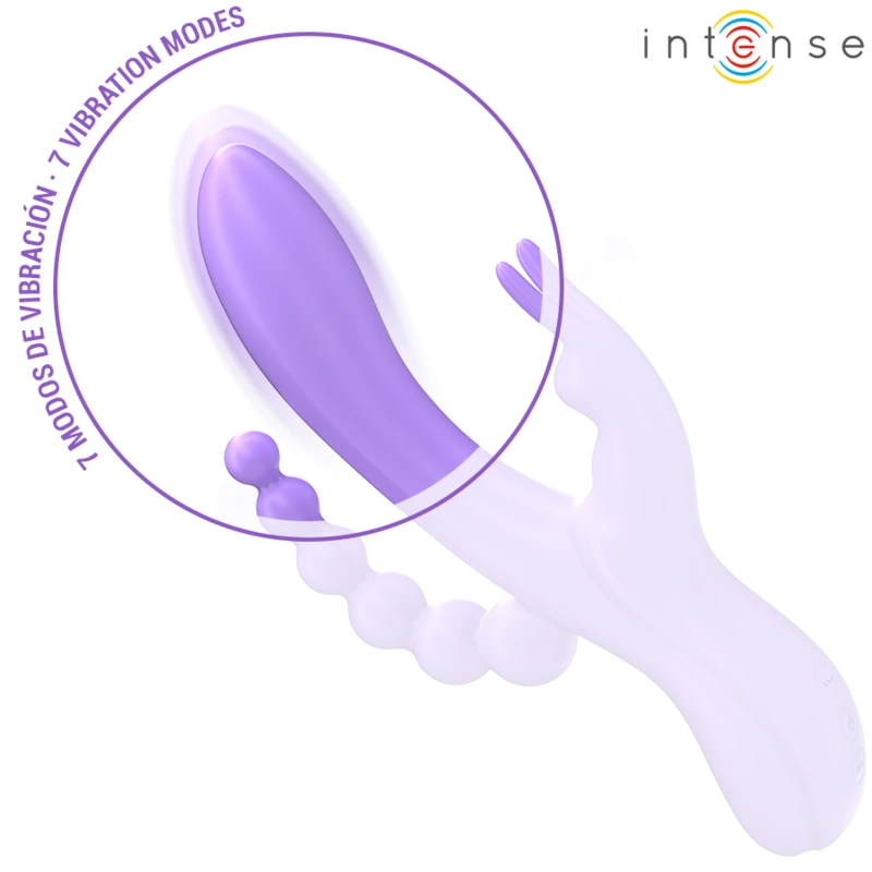 Intense - miko triple vibrator rabbit & stimulator & anal 7 vibrations purple 4