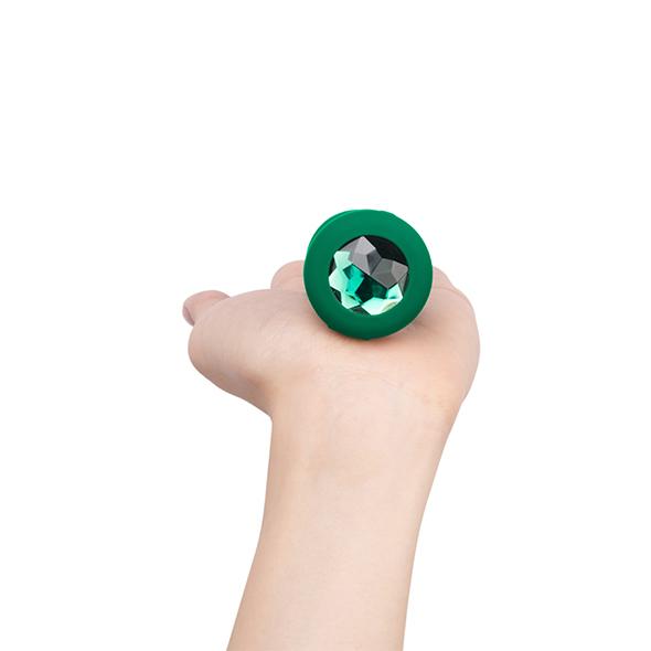 B-Vibe - Vibrating Jewel Plug M/L Emerald 15