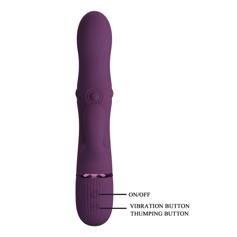 Pretty love - zach rechargeable thrusting rabbit vibrator 5+5 functions 3