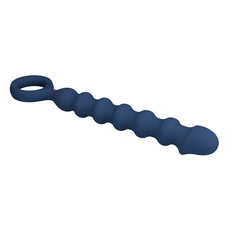 Mr play - blue silicone anal beads & anal plug -Ø- 3,4 cm - 28.5 cm 6
