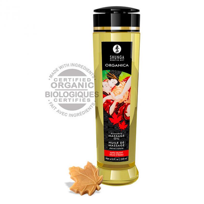 Shunga Kissable Massage Oil Organica Maple Delight 240ml - Masážny Olej