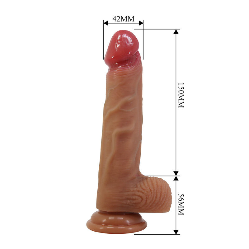 Pretty love - yeti strap-on harness with suction dildo flesh 6