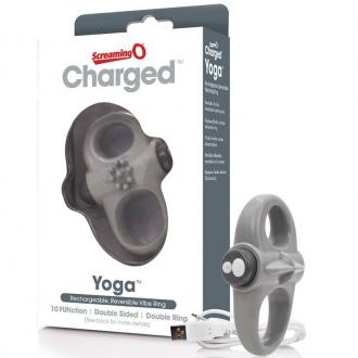Screaming O Rechargeable And Vibrating Ring Yoga Grey