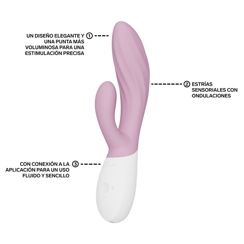 Lelo - ina twist double vibrator rabbit for g-spot and clitoris pink 2