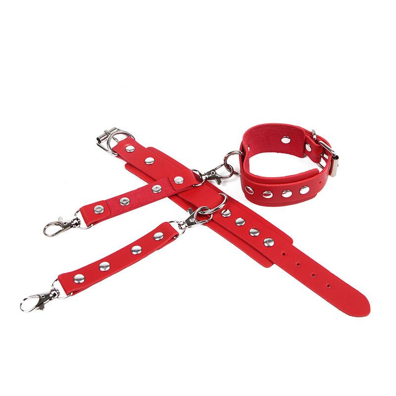 Subblime - 953706 handcuffs with bondage belt red one size 4