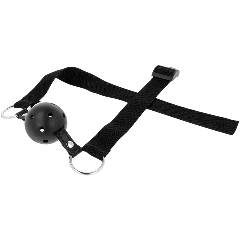 Ohmama Fetish Black Fabric Breathable Ball Gag 2
