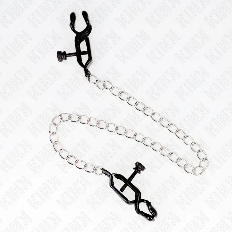 Kink - Flat Chain Nipple Clamps Silver 30 Cm